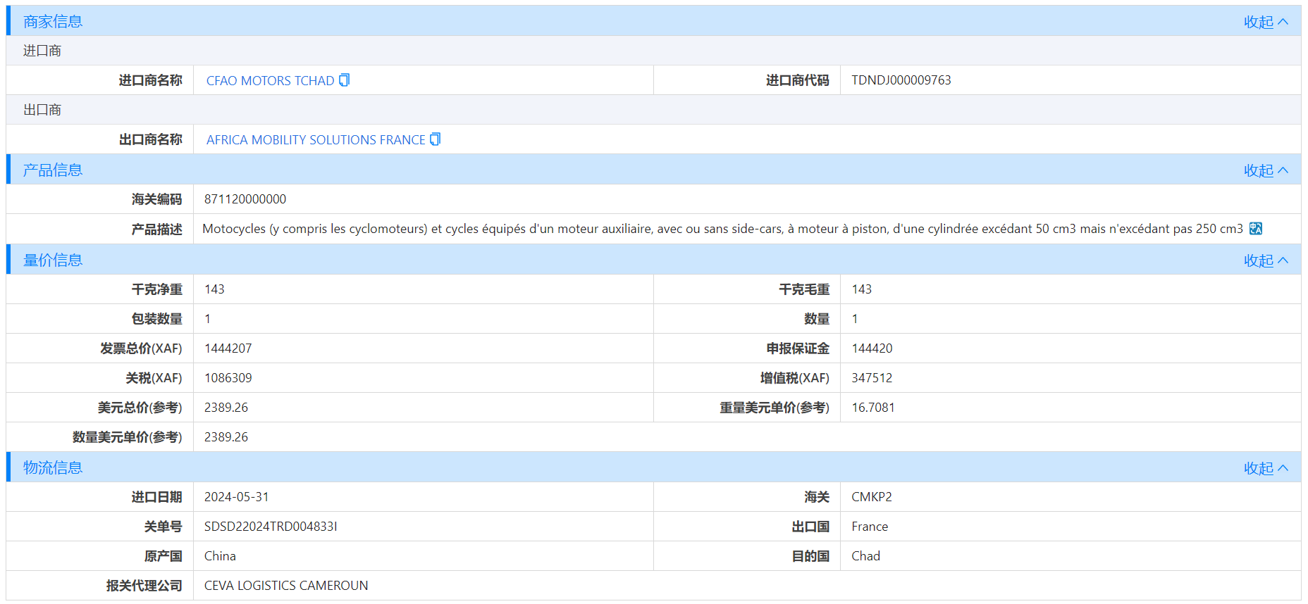 乍得海关数据,海关数据,evo真人视讯海关数据
